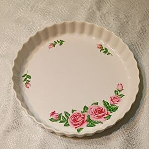 Floral Ceramic Pie Dish